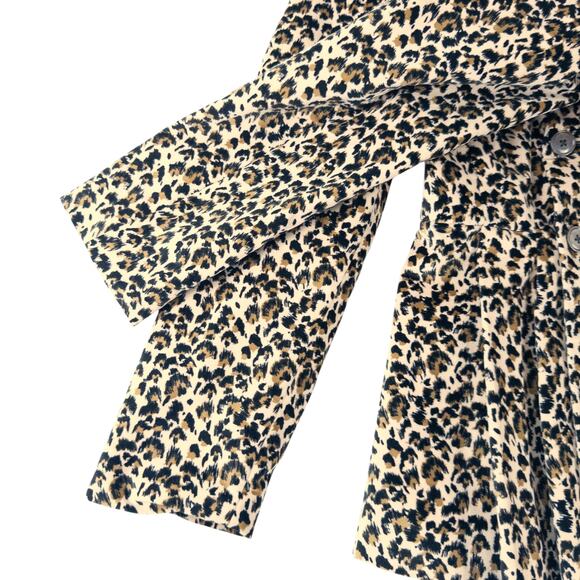 Like New! Rebecca Taylor Leopard Print Velveteen Jacket in Caramel Combo Size 2 - Picture 13 of 15
